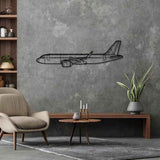 A320neo 2020 Silhouette Metal Wall Art