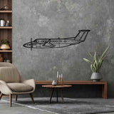 King Air 350 Silhouette Metal Wall Art