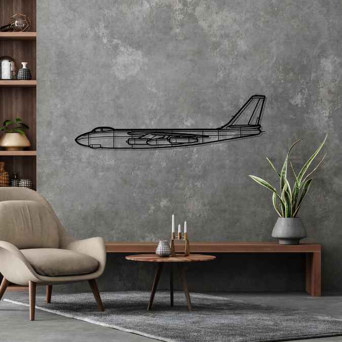 B-47 Stratojet Silhouette Metal Wall Art