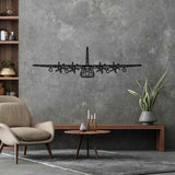 MC-130J Front Silhouette Metal Wall Art