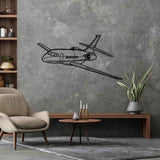 Falcon 2000 Angle Silhouette Metal Wall Art