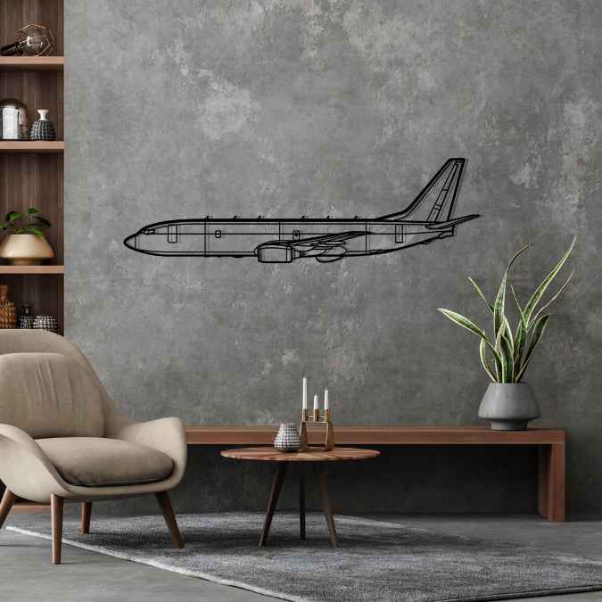 P-8A Poseidon Silhouette Metal Wall Art