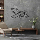 OV-10 Bronco Front Angle Silhouette Metal Wall Art