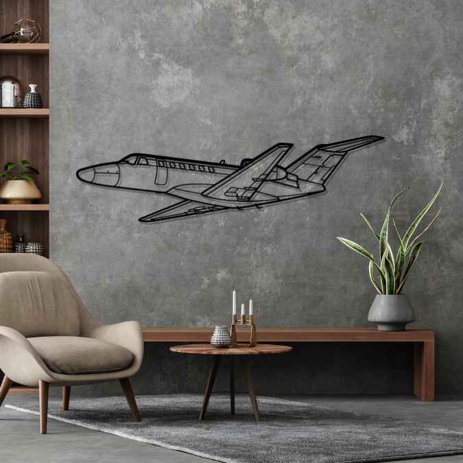 Citation CJ2 2003 Angle Silhouette Metal Wall Art