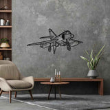 Super Étendard Modernisé Angle Silhouette Metal Wall Art