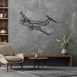 King Air 360 Front Angle Silhouette Metal Wall Art