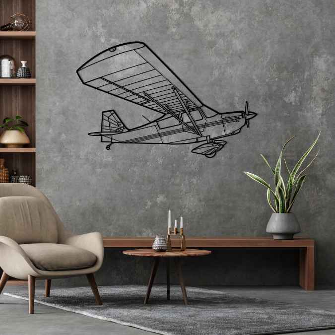 Citabria Angle Silhouette Metal Wall Art