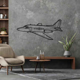 Sabreliner 75 Angle Silhouette Metal Wall Art