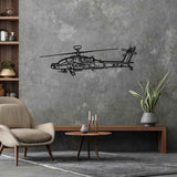 AH-64E Apache Silhouette Metal Wall Art