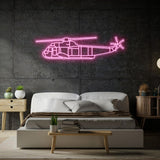 SH-3 Sea King Neon Silhouette