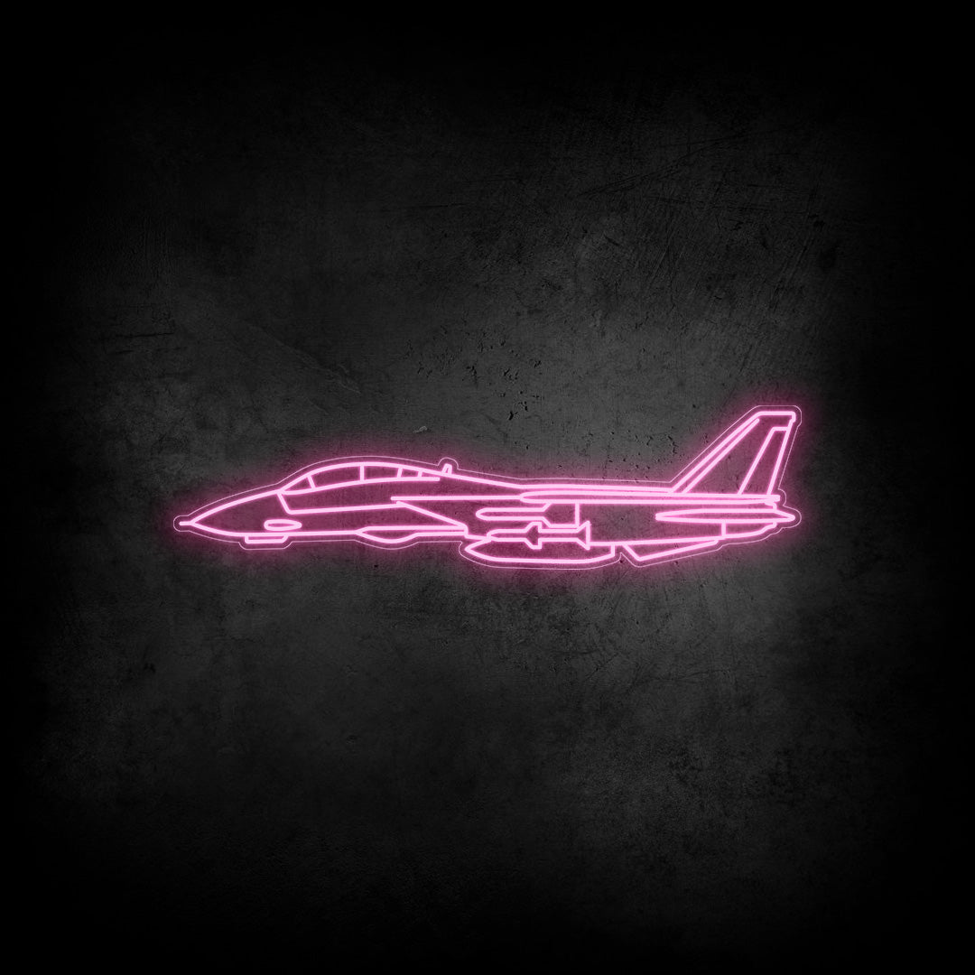 F-14 Tomcat Neon Silhouette