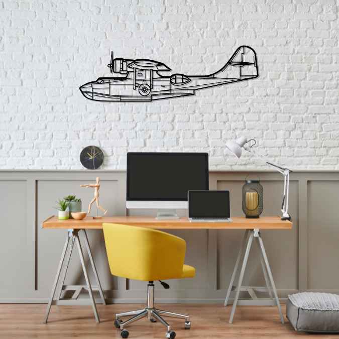 PBY Catalina Silhouette Metal Wall Art