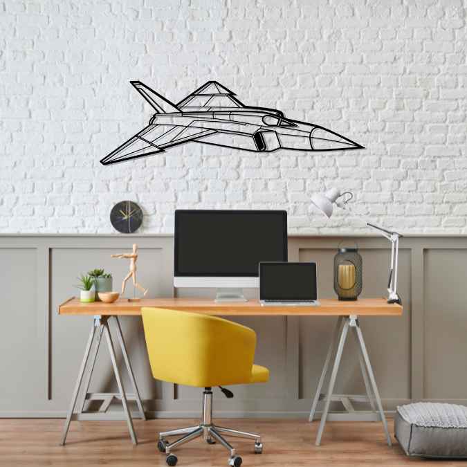 CF-105 Arrow Front Angle Silhouette Metal Wall Art