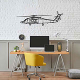 MH-60 Jayhawk Silhouette Metal Wall Art