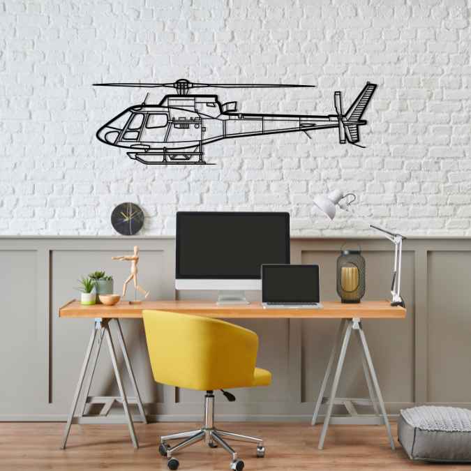 H125 Silhouette Metal Wall Art
