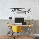 H-34 Silhouette Metal Wall Art