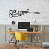 182 Skylane Angle Silhouette Metal Wall Art