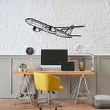 777-9 Angle Silhouette Metal Wall Art