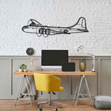 B-29 Superfortress 1944 Angle Silhouette Metal Wall Art