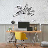 FA 18C Super Hornet Angle Silhouette Metal Wall Art