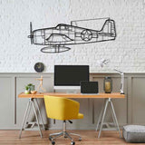 F6F-3 Hellcat Silhouette Metal Wall Art