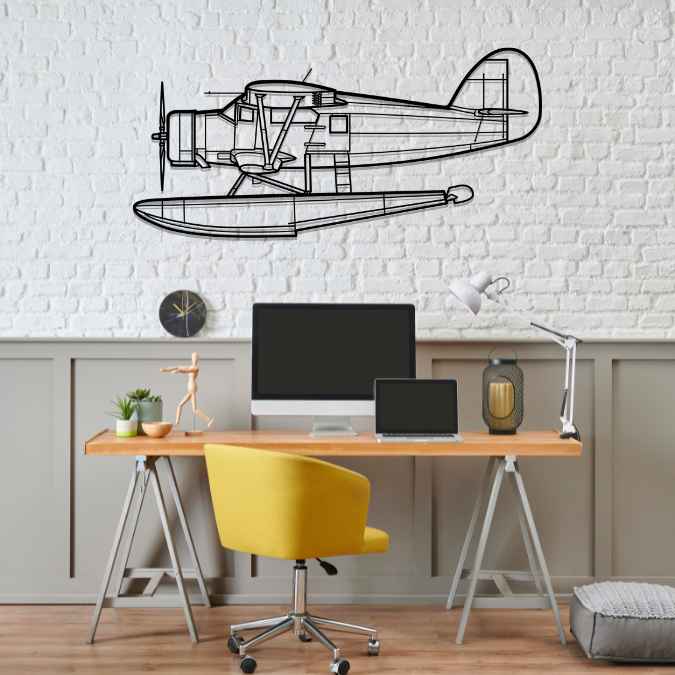 Norseman MK6 1948 Floatplane Silhouette Metal Wall Art