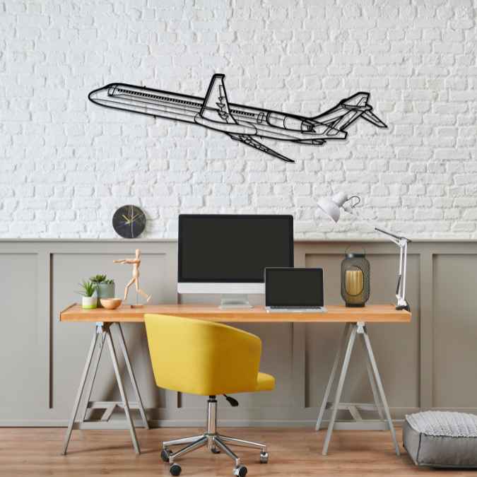 MD-82 Angle Silhouette Metal Wall Art