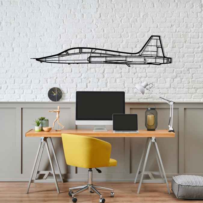 T-38 Talon Silhouette Metal Wall Art