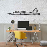 T-38 Talon Silhouette Metal Wall Art