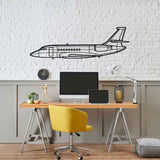 Falcon 2000EX Silhouette Metal Wall Art