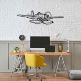 AT-802 Fire Boss Angle Silhouette Metal Wall Art