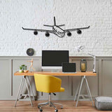 A340-600 Angle Silhouette Metal Wall Art