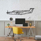 PC-12 NGX Silhouette Metal Wall Art