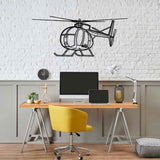 OH-6 Cayuse Angle Silhouette Metal Wall Art