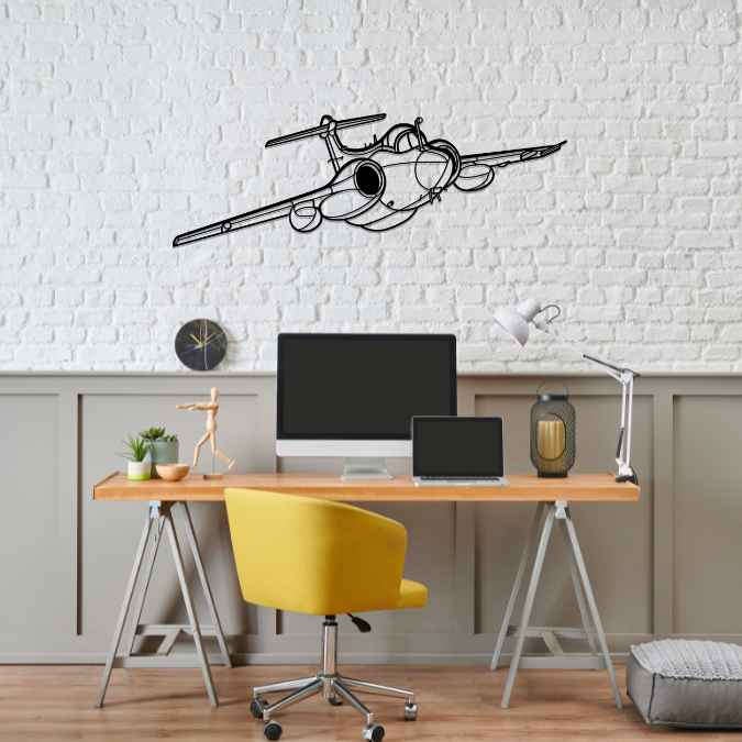 Buccaneer Mk2 Angle Silhouette Metal Wall Art