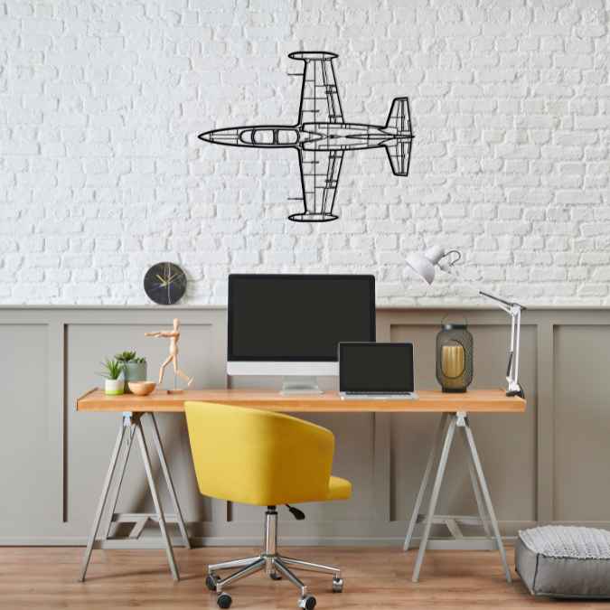 L-39 Albatros Top Silhouette Metal Wall Art