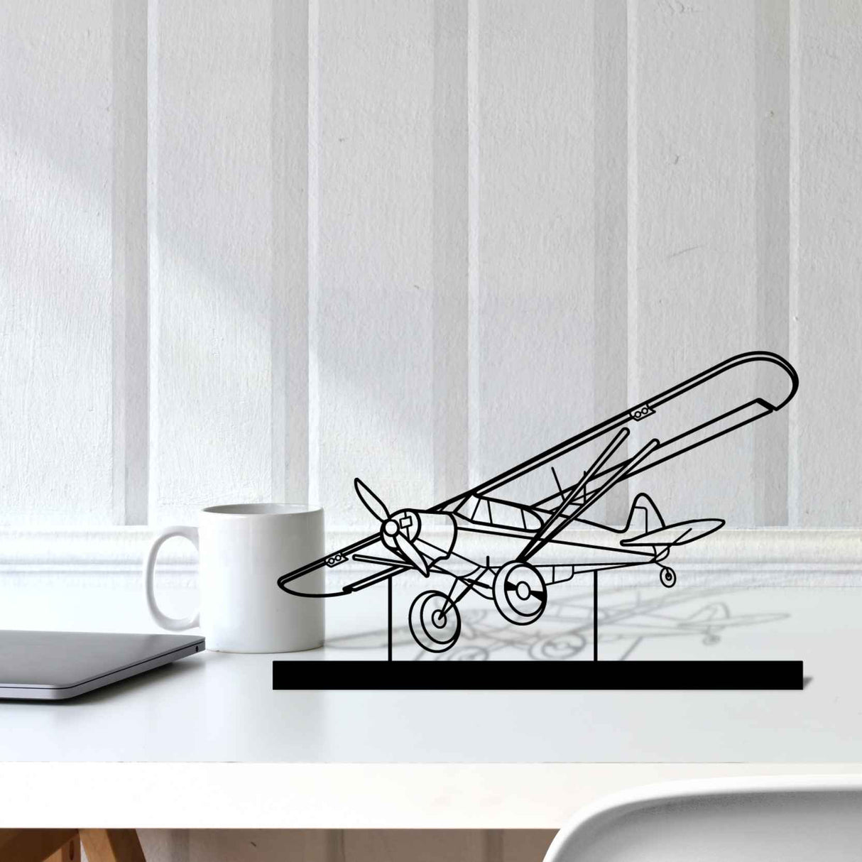 Super Cub Silhouette Metal Art Stand