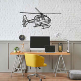 H145M LUH SOF Angle Silhouette Metal Wall Art