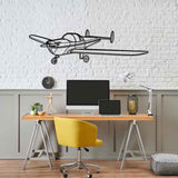 415-CD Ercoupe Angle Silhouette Metal Wall Art