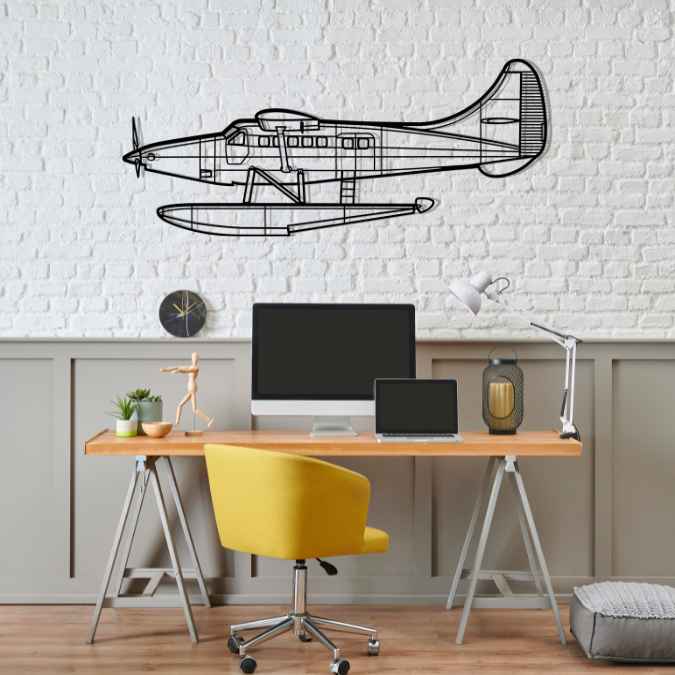 DHC-3T Silhouette Metal Wall Art
