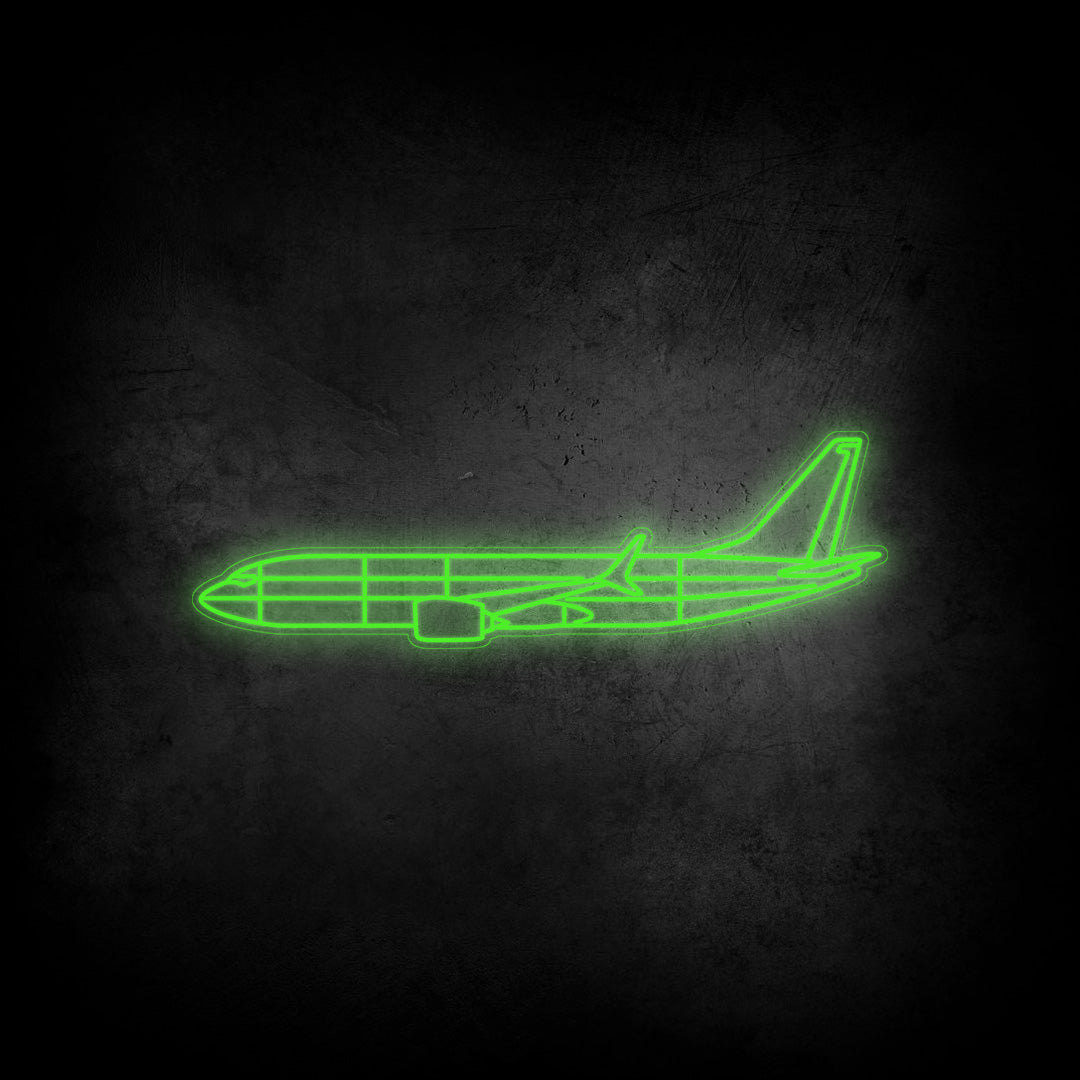 737 Neon Silhouette