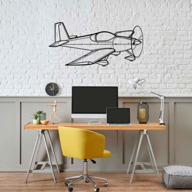 RV-7A Angle Silhouette Metal Wall Art