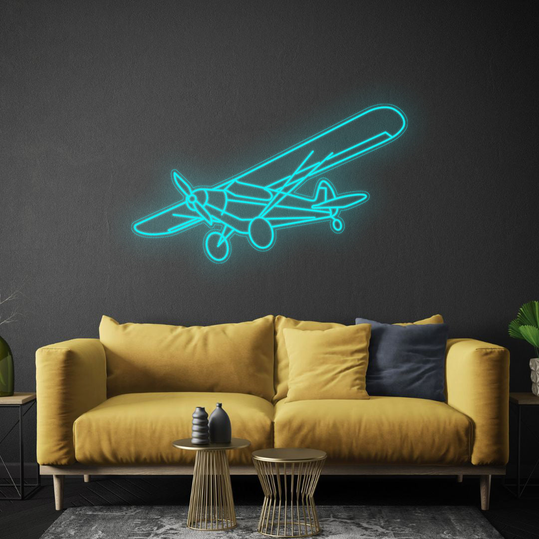 Super Cub Angle Neon Silhouette