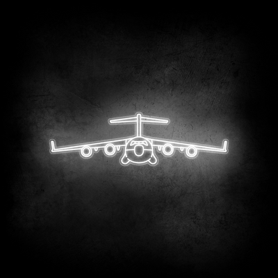 C-17 Globemaster III Front Neon Silhouette