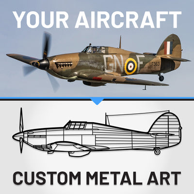Your Custom Aircraft Silhouette Metal Wall Art