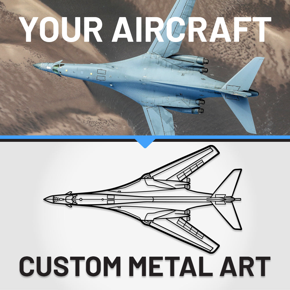 Your Custom Aircraft Silhouette Metal Wall Art