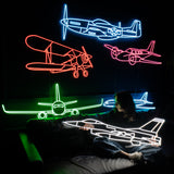 737 Neon Silhouette