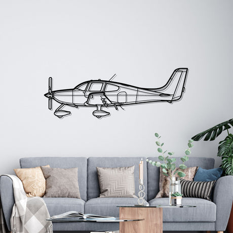 SR22T GTS Silhouette Metal Wall Art