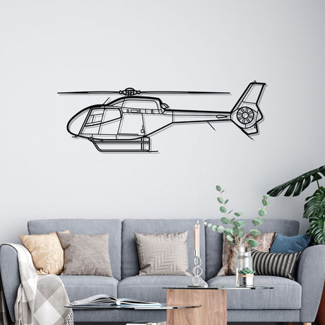 EC120 Silhouette Metal Wall Art