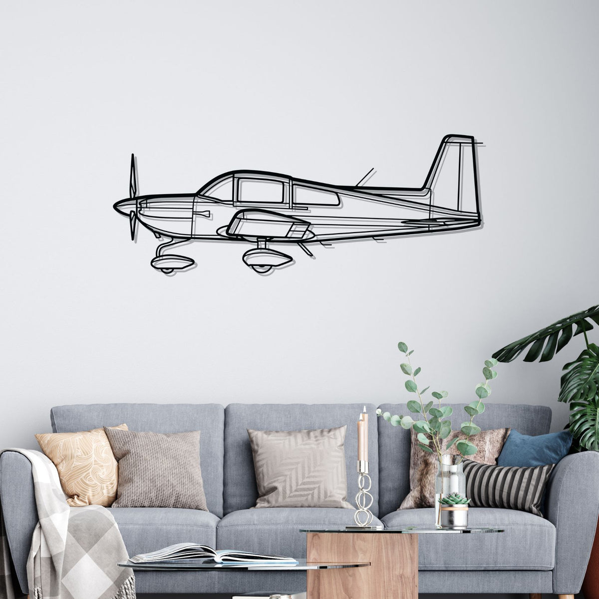 AG-5B Tiger Silhouette Metal Wall Art